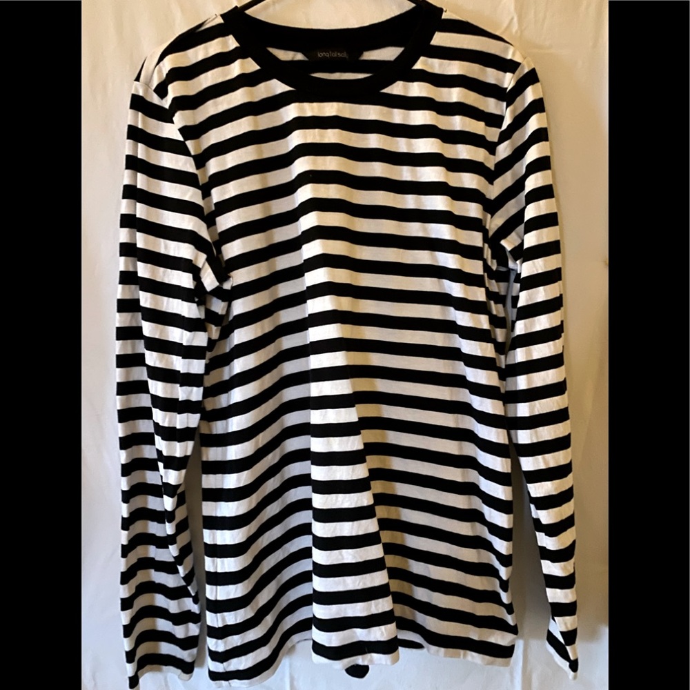 Long Tall Sally long sleeve shirt, white and black